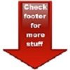 check footer down arrow