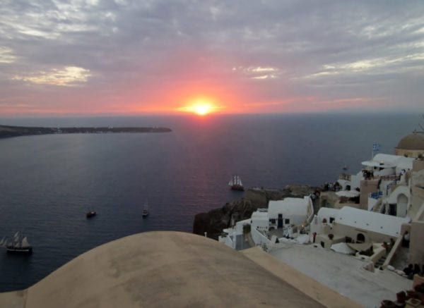 Nightfall in Santorini