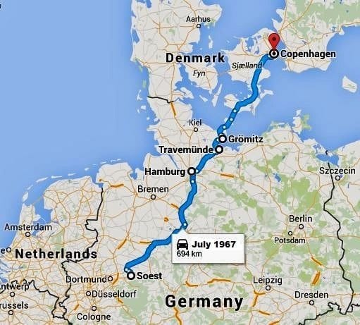 Road trip, July 1967 - Norhtern Germany and Denmark | The year was 1967