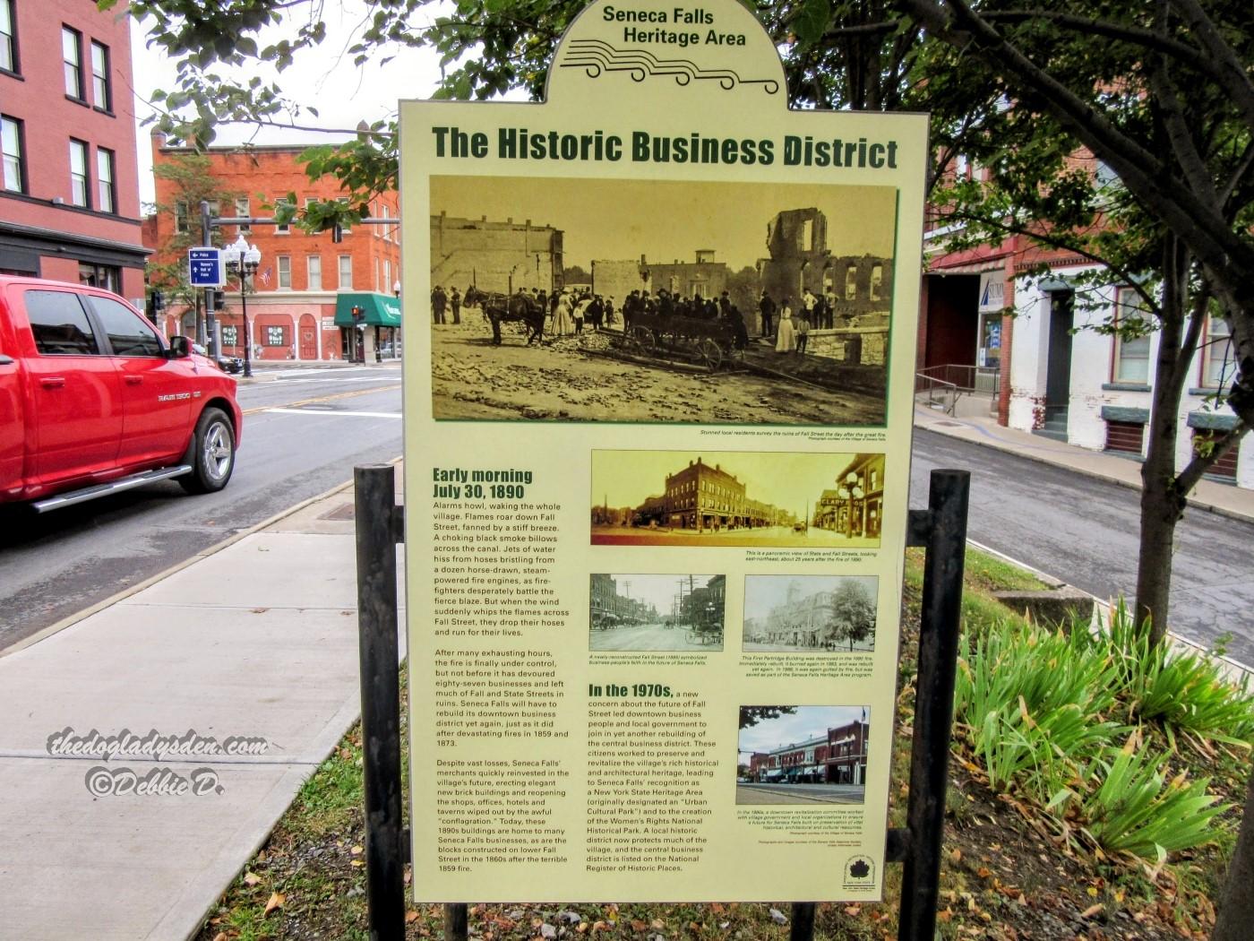 Seneca Falls Historic Business District sign