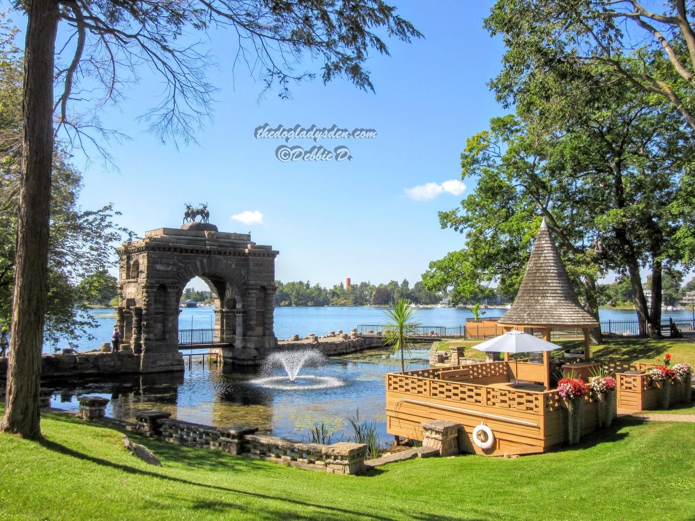 boldt castle entrance arch and grounds