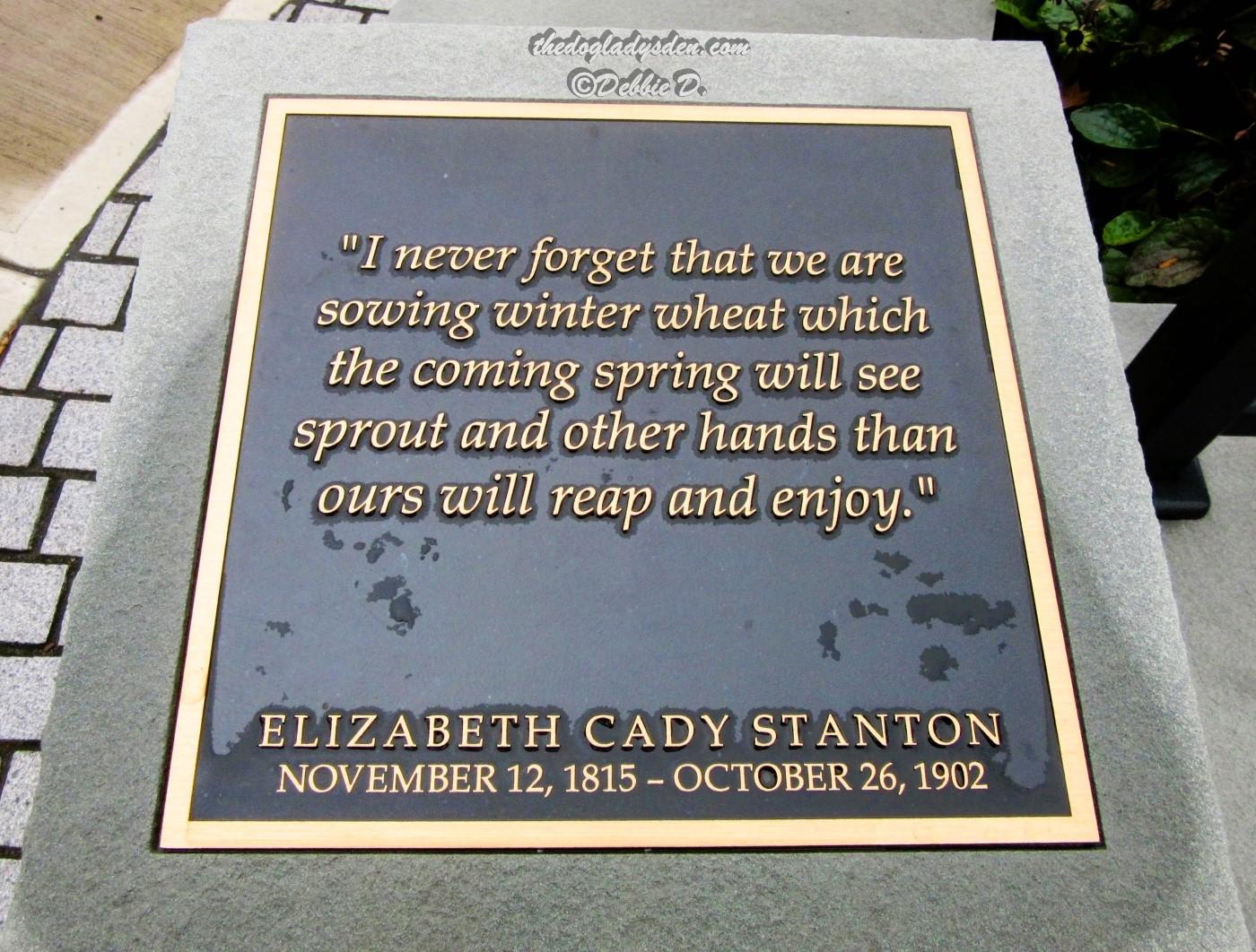 seneca falls cady stanton quote plaque